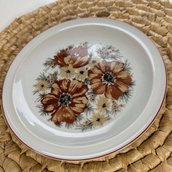 Royal Domino Collection Plate MountainWood‎ Japan Floral Decor - Picture 2 of 5